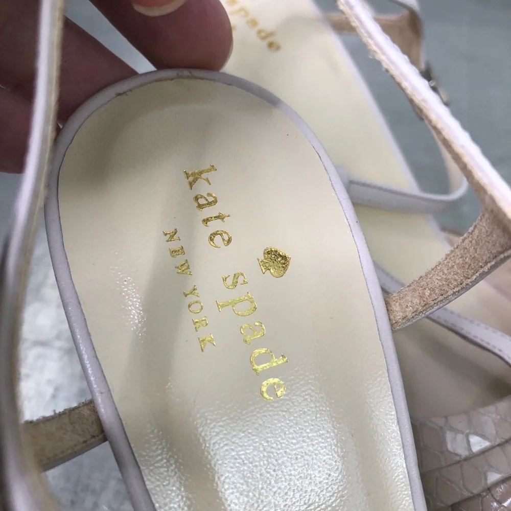 Kate Spade Garb Platform T-Strap Heels Snake